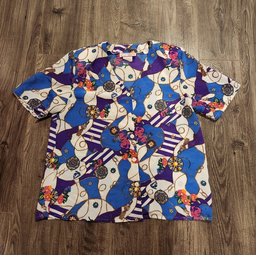 Vintage Silk Button-Up Shirt